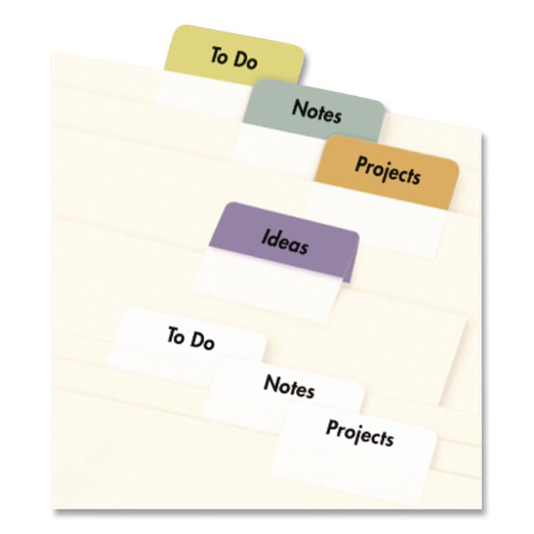 AVERY PRODUCTS CORPORATION Printable Plastic Tabs with Repositionable Adhesive, 1/5-Cut, White, 1.75" Wide, 80/Pack (AVE16282) thumbnail 4