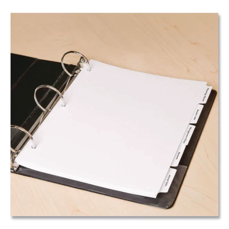 AVERY PRODUCTS CORPORATION Customizable Print-On Dividers, 3-Hole Punched, For Xerox 5090 Copiers, 5-Tab, 11 x 8.5, White, 30 Sets (AVE20406) thumbnail 4