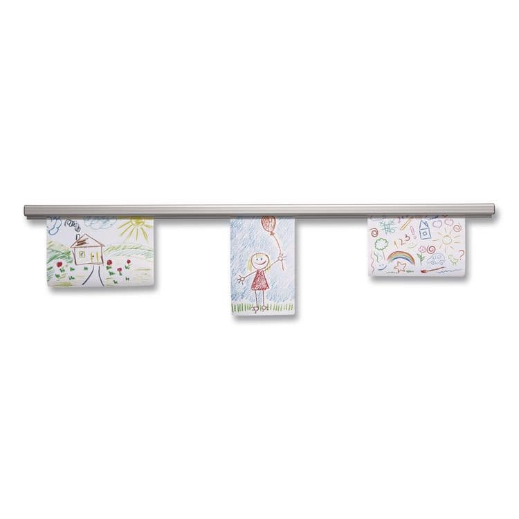 ADVANTUS CORPORATION Grip-A-Strip Display Rails, 1.5" x 24", Satin Aluminum (AVT2000) thumbnail 4