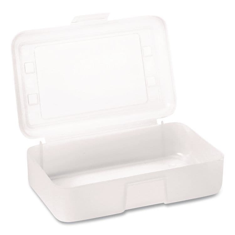 ADVANTUS CORPORATION Clear Pencil Box, 8.5" x 5.25" x 2.5", Clear (AVT34104) thumbnail 4