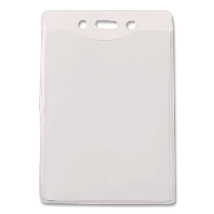 ADVANTUS CORPORATION Security ID Badge Holders, Vertical, Pre-Punched for Chain/Clip, Clear, 2.63" x 4.38" Holder, 2.38" x 3.75" Insert, 50/Box (AVT75419)