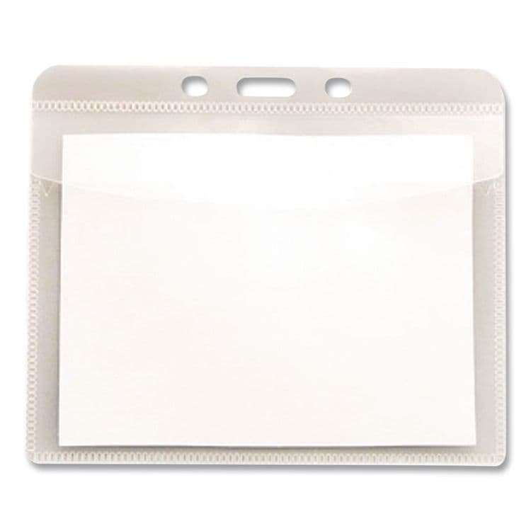 ADVANTUS CORPORATION PVC-Free Badge Holders, Horizontal, Clear 4.5" x 4" Holder, 4.13" x 3.25" Insert, 50/Pack (AVT75603) thumbnail 4