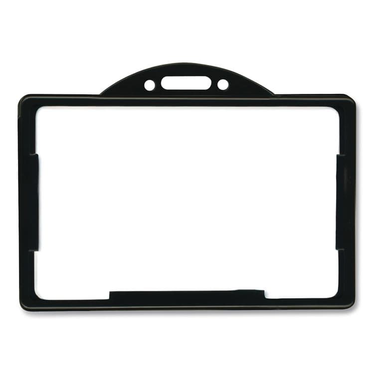 ADVANTUS CORPORATION ID Card Holders, Horizontal, Black 3.68" x 2.38" Holder, 3.38" x 2.13" Insert, 25/Pack (AVT75656)