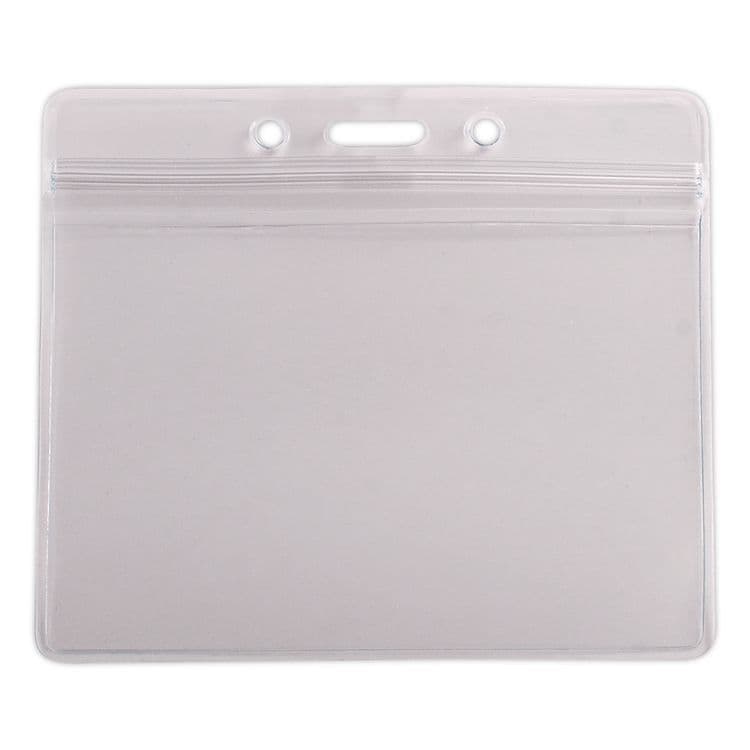 ADVANTUS CORPORATION Resealable Badge Holders Combo Pack with 36" Lanyard, Horizontal, Frost 4.13" x 3.75" Holder, 3.88" x 2.63" Insert, 20/Pack (AVT91132) thumbnail 4