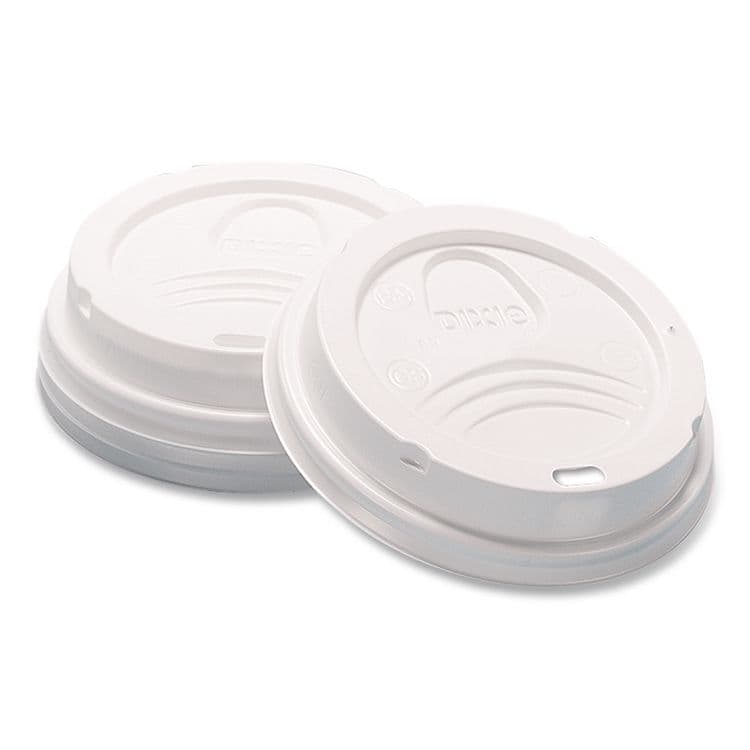 DIXIE FOOD SERVICE Sip-Through Dome Hot Drink Lids, Fits 10 oz Hot Cups, Plastic, White, 100/Pack (DXEDL9540) thumbnail 4