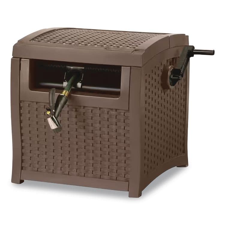 SUNCAST CORPORATION 225 ft Smart Trak Hose Hideaway, 25.25" x 20.75" x 21.5", Java (SUACPLSMW200D)