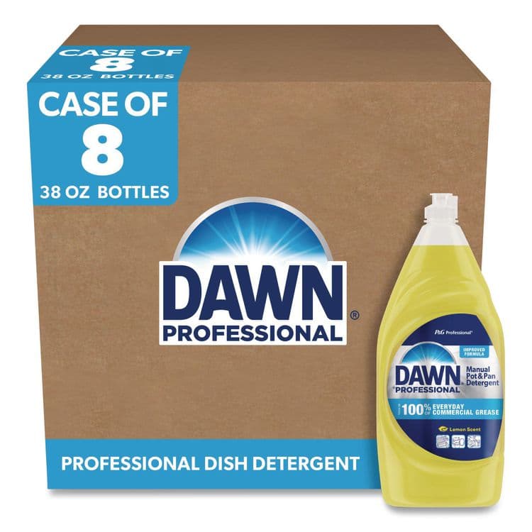 PROCTER & GAMBLE Manual Pot/Pan Dish Detergent, Lemon, 38 oz Bottle, 8/Carton (PGC45113) thumbnail 4