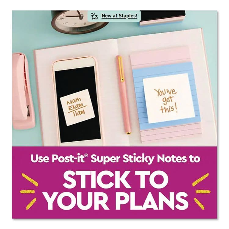 3M/COMMERCIAL TAPE DIV. Pads in Simply Serene Colors, Assorted Sizes, Assorted Colors, 45 Sheets/Pad, 4 Pads/Pack (MMM7100264751) thumbnail 3