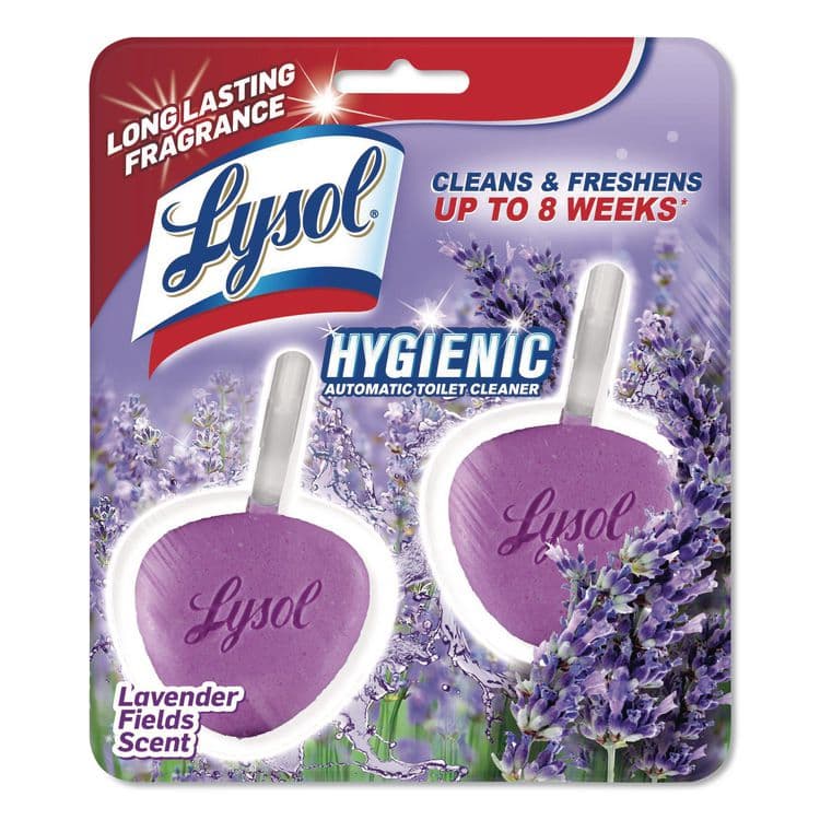 RECKITT BENCKISER Hygienic Automatic Toilet Bowl Cleaner, Cotton Lilac, 2/Pack (RAC83722)