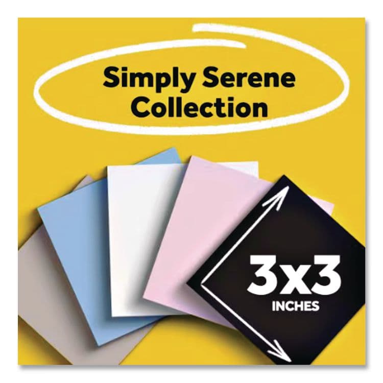 3M/COMMERCIAL TAPE DIV. Pads in Simply Serene Colors, 3 x 3, 45 Sheets/Pad, 5 Pads/Pack (MMM7100264267) thumbnail 2