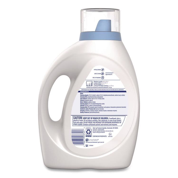 PROCTER & GAMBLE Free and Gentle Liquid Laundry Detergent, HE Compatible, 64 Loads, 84 oz Bottle, 4/Carton (PGC12144) thumbnail 3
