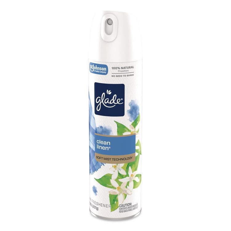 SC JOHNSON Air Freshener, Clean Linen, 13.8 oz Aerosol Spray, 3/Pack (SJN391465) thumbnail 2