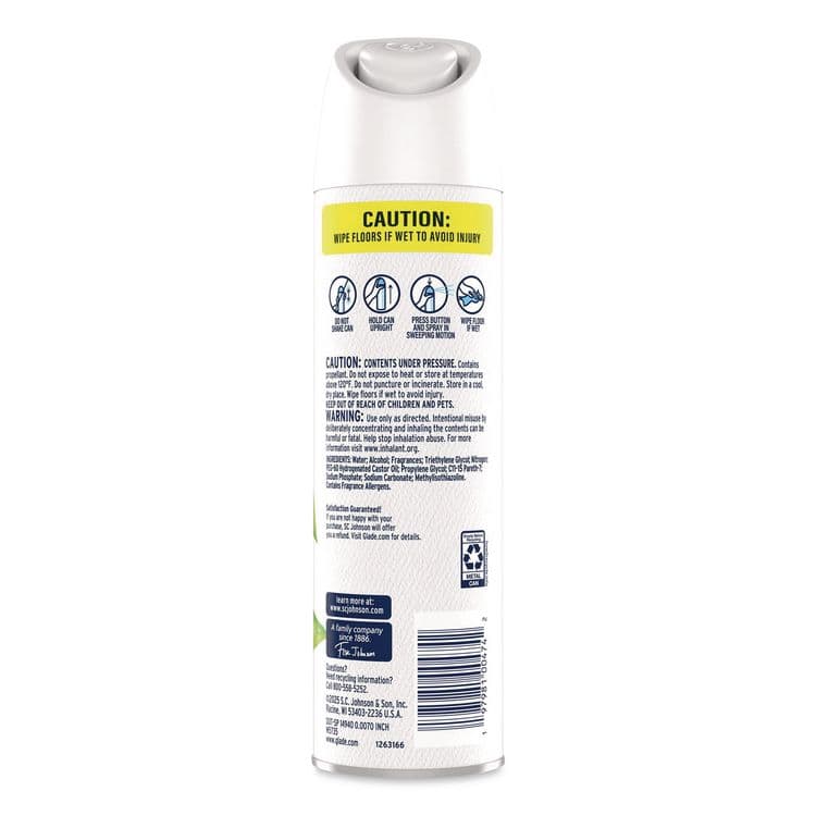 SC JOHNSON Air Freshener, Clean Linen, 13.8 oz Aerosol Spray, 3/Pack (SJN391465) thumbnail 3