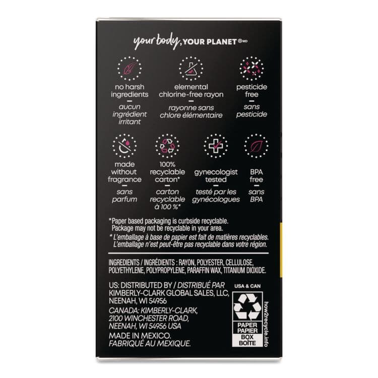 KIMBERLY CLARK U by Kotex Click Compact Tampons, Regular Absorbency, 16/Pack, 8 Packs/Carton (KCM53445) thumbnail 4