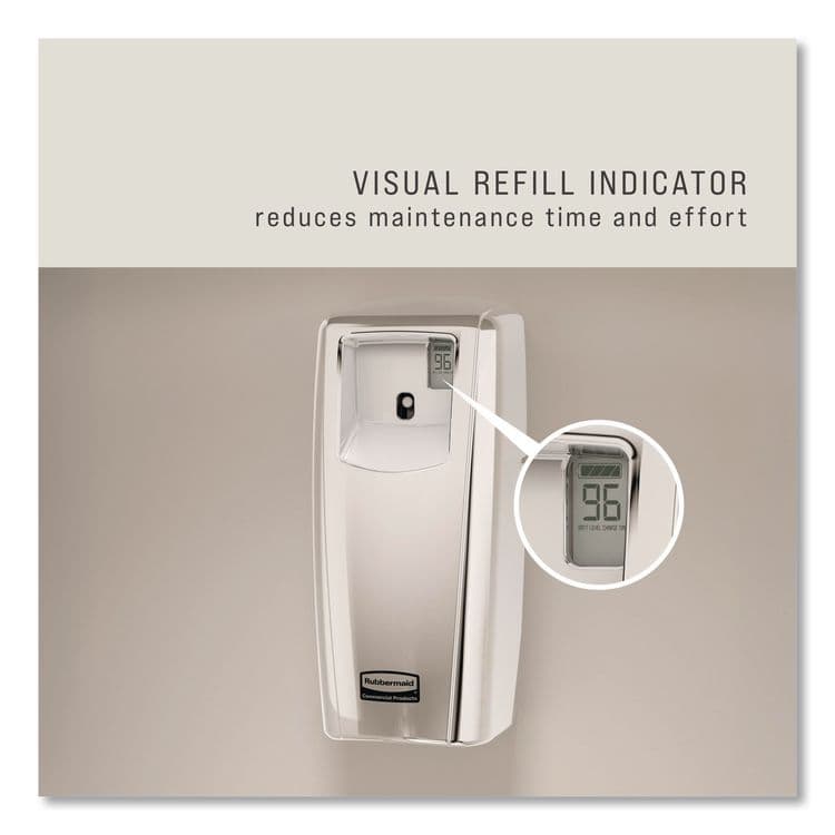 RUBBERMAID COMMERCIAL PROD. TC Microburst Odor Control System 9000 LCD, 3.6 x 4.33 x 8.75, White (RCP1793535) thumbnail 4