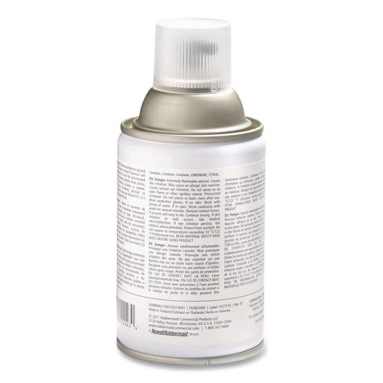 RUBBERMAID COMMERCIAL PROD. TC Microburst 9000 Air Freshener Refill, Mandarin Orange, 5.3 oz Aerosol Spray, 4/Carton (RCP402093) thumbnail 2