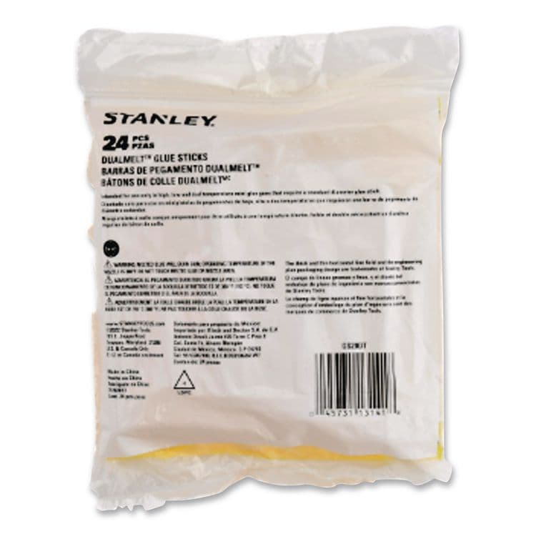 STANLEY BOSTITCH Dual Temperature Glue Sticks, 0.45" x 4", Dries Clear, 24/Pack (BOSGS20DT) thumbnail 2