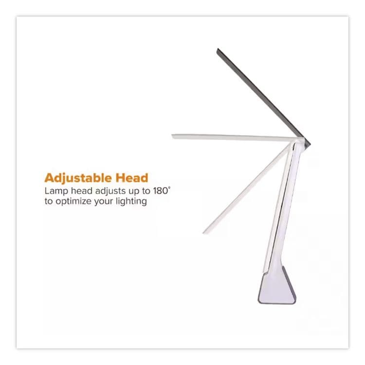 STANLEY BOSTITCH Konnect Rechargeable Folding LED Desk Lamp, 2.52w x 2.13d x 11.02h, Gray/Black (BOSKTVLED1810BK) thumbnail 3