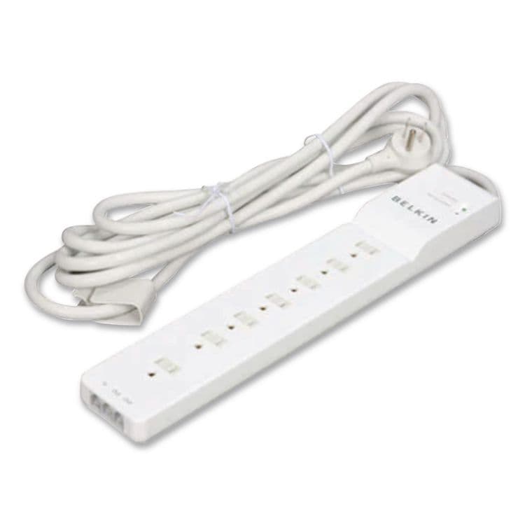 BELKIN COMPONENTS Home/Office Surge Protector, 7 AC Outlets, 12 ft Cord, 2,160 J, White (BLKBE10720012) thumbnail 3