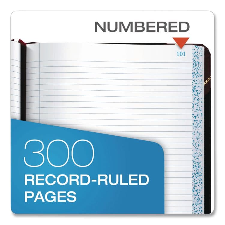 ESSELTE PENDAFLEX CORP. Account Record Book, Record-Style Rule, Black/Maroon/Gold Cover, 9.25 x 7.31 Sheets, 150 Sheets/Book (BOR38150R) thumbnail 4