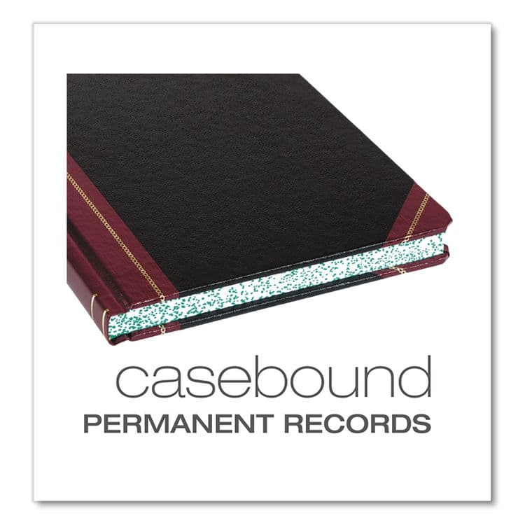 ESSELTE PENDAFLEX CORP. Account Record Book, Record-Style Rule, Black/Maroon/Gold Cover, 9.25 x 7.31 Sheets, 150 Sheets/Book (BOR38150R) thumbnail 3