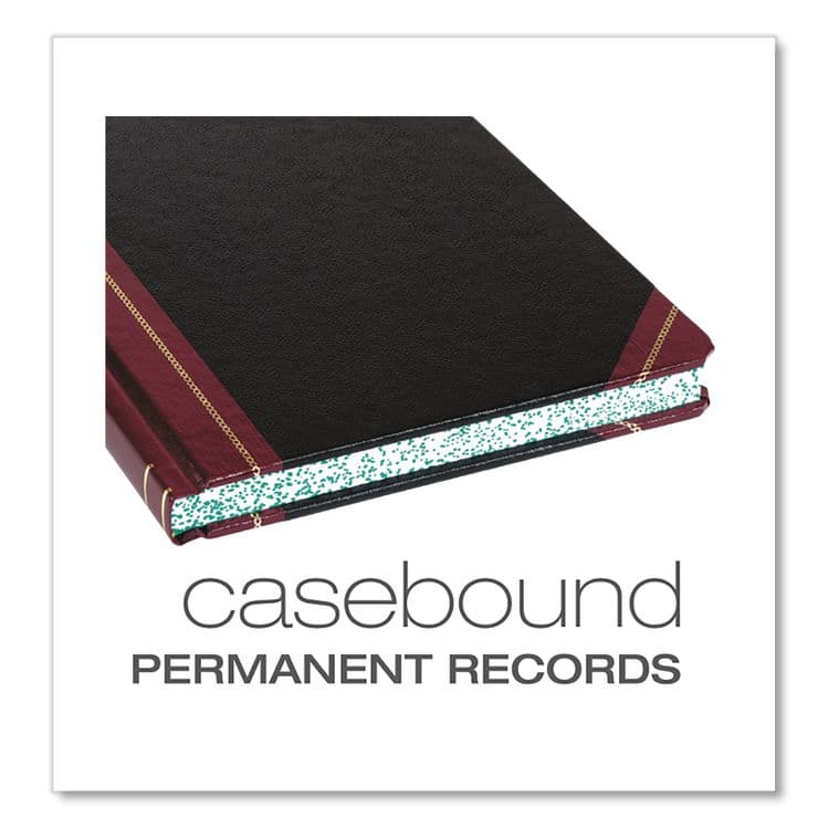 ESSELTE PENDAFLEX CORP. Account Record Book, Record-Style Rule, Black/Red/Gold Cover, 9.25 x 7.31 Sheets, 300 Sheets/Book (BOR38300R) thumbnail 3