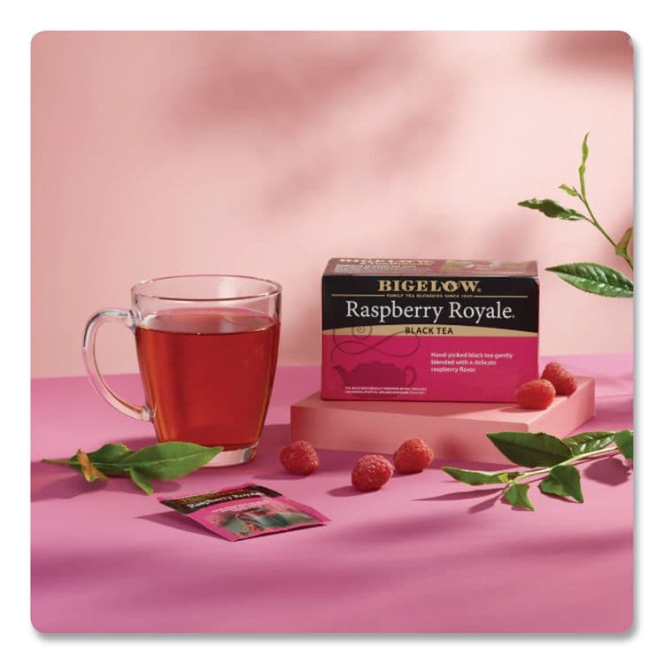 BIGELOW TEA CO. Raspberry Black Tea, Raspberry, 0.34 lbs, 28/Box (BTC003401) thumbnail 2