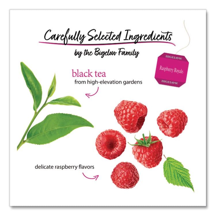 BIGELOW TEA CO. Raspberry Black Tea, Raspberry, 0.34 lbs, 28/Box (BTC003401) thumbnail 3