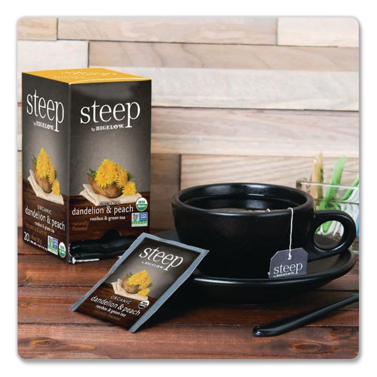 BIGELOW TEA CO. steep Tea, Dandelion and Peach, 1.18 oz Tea Bag, 20/Box (BTC17715) thumbnail 2