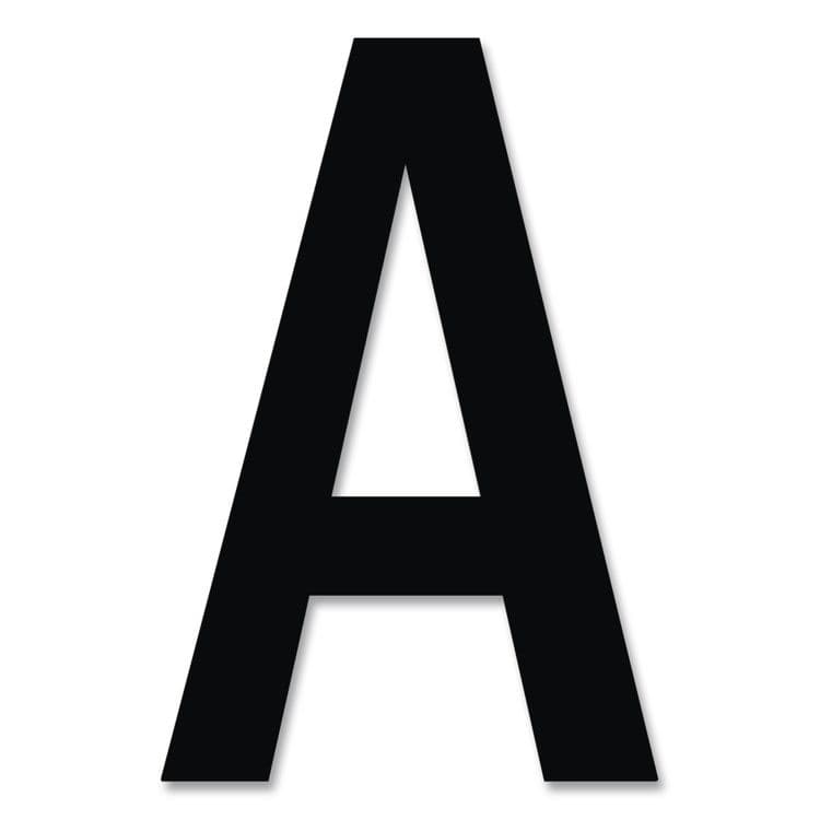 CHARTPAK/PICKETT Press-On Vinyl Self-Adhesive Numbers and Uppercase Letters, 1" Tall, Black Characters, 88/Pack (CHA01030) thumbnail 3