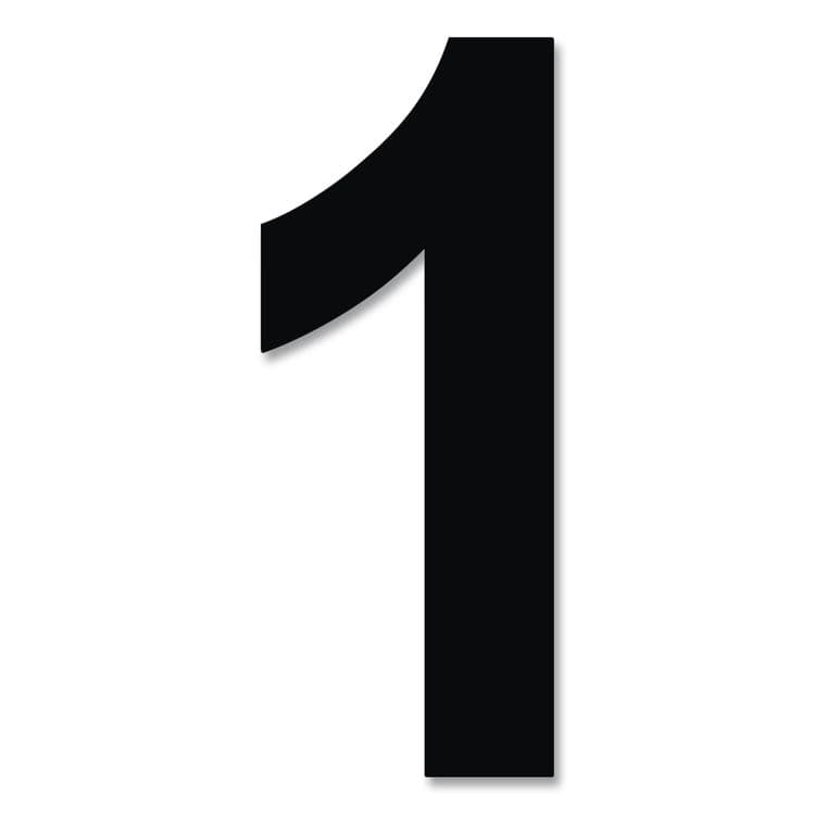 CHARTPAK/PICKETT Press-On Vinyl Self-Adhesive Numbers, 1" Tall, Black Characters, 44/Pack (CHA01130) thumbnail 4