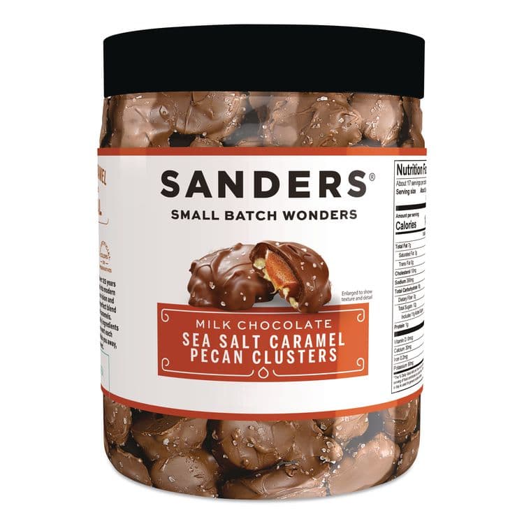 MORLEY CANDY MAKERS Small Batch Wonders Sea Salt Caramel Pecan Clusters, 16 oz Tub (NDEMRY30971)