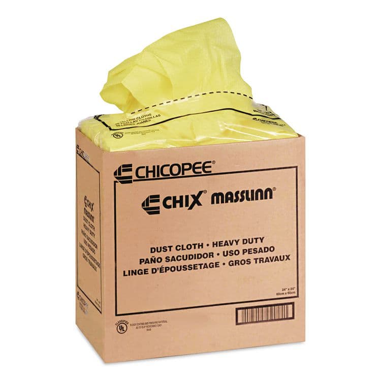 CHICOPEE, Masslinn Dust Cloths, 1-Ply, 24 x 24, Unscented, Yellow, 30/Bag, 5 Bags/Carton (CHI8673) thumbnail 2