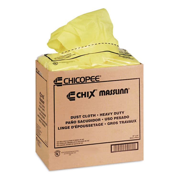 CHICOPEE, Masslinn Dust Cloths, 24 x 24, Yellow, 50/Bag, 2 Bags/Carton (CHI0911) thumbnail 2