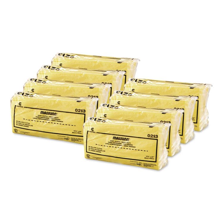 CHICOPEE, Masslinn Dust Cloths, 1-Ply, 16 x 24, Unscented, Yellow, 50/Pack, 8 Packs/Carton (CHI0213)