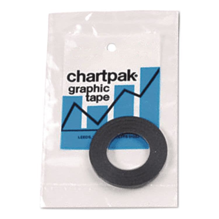 CHARTPAK/PICKETT Graphic Chart Tapes, 1" Core, 0.25" x 27 ft, Gloss Black (CHABG2501) thumbnail 4