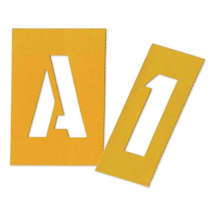 CHARTPAK/PICKETT Professionial Lettering Stencils, Painting Stencil Set, A-Z Set/0-9, 3", Manila, 35/Set (CHA01560) thumbnail 2