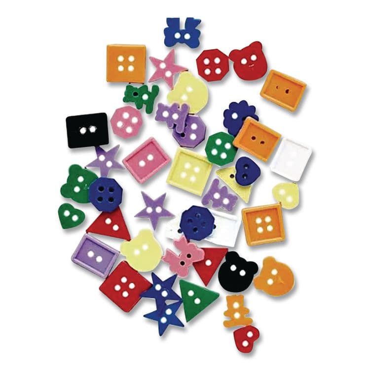 PACON CORPORATION Plastic Button Assortment, Assorted Sizes and Colors, 1 lb Bag (CKC6120) thumbnail 2