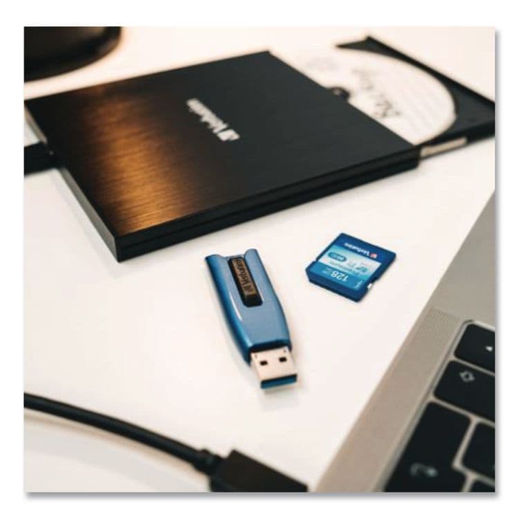 VERBATIM CORPORATION 128GB Premium SDXC Memory Card, UHS-I V10 U1 Class 10, Up to 90MB/s Read Speed (VER44025) thumbnail 3