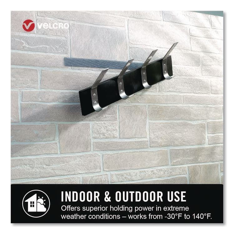 VELCRO USA, . Heavy-Duty Fasteners, Extreme Outdoor Performance. 1" x 4", Titanium, 10/Pack (VEK90812) thumbnail 4