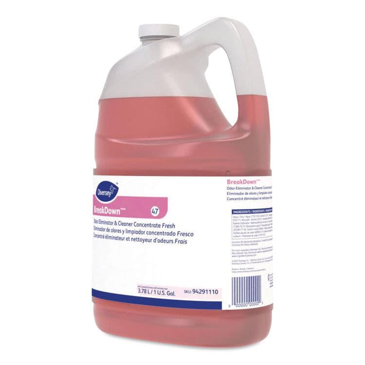 DIVERSEY Breakdown Odor Eliminator, Fresh Scent, Liquid, 1 gal Bottle (DVO94291110) thumbnail 2