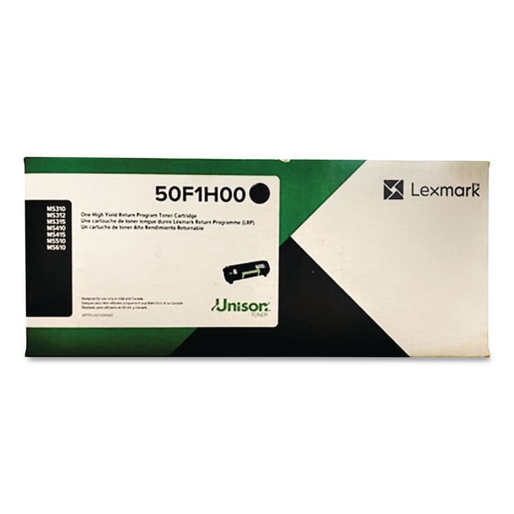 LEXMARK INT'L, . 50F1H00 Return Program High-Yield Toner, 5,000 Page-Yield, Black (LEX50F1H00) thumbnail 2