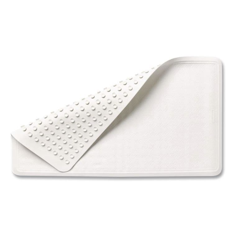 RUBBERMAID COMMERCIAL PROD. Safti-Grip Bath Mats, White Textured Surface, Suction-Cup Backing, 16" x 28" (RCP1982726)