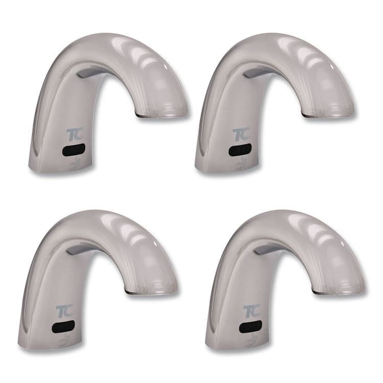 RUBBERMAID COMMERCIAL PROD. One Shot Soap Dispenser - Touch Free, Foam, 800 mL/1,600 mL, 11 x 14 x 3.5, Chrome, 4/Carton (RCP1938171CT)