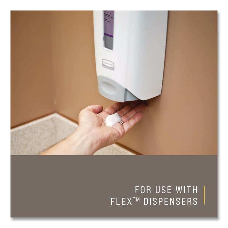 RUBBERMAID COMMERCIAL PROD. Enriched-Foam Soap Refill, Vanilla/White Peach Scent, 1,300 mL, 3/Carton (RCP3486571) thumbnail 3