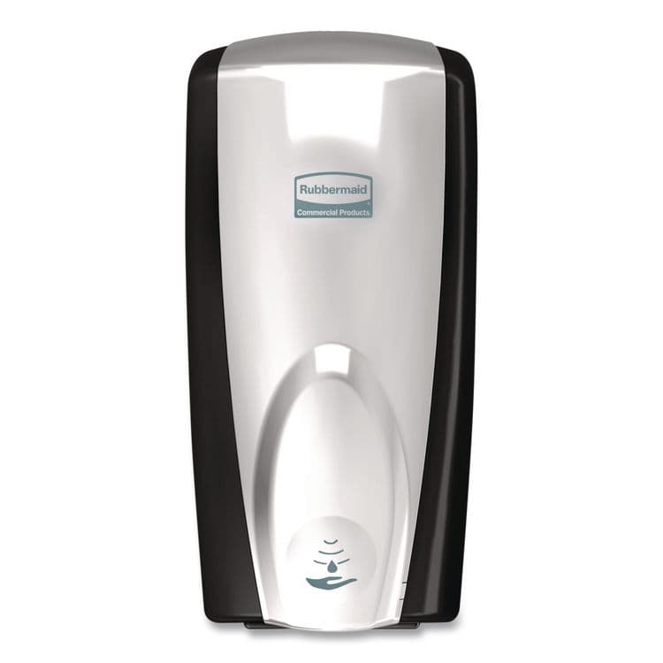 RUBBERMAID COMMERCIAL PROD. AutoFoam Touch-Free Dispenser, 1,100 mL, 5.2 x 5.25 x 10.9, Black/Chrome (RCP750411)