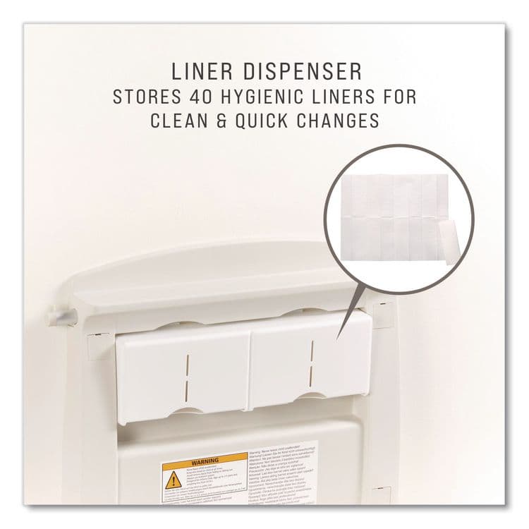 RUBBERMAID COMMERCIAL PROD. Sturdy Station 2 Baby Changing Table, 33.5 x 21.5, Platinum (RCP781888) thumbnail 4