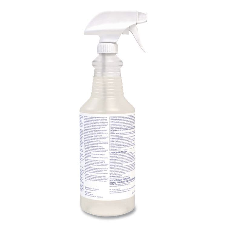 DIVERSEY Virex TB Disinfectant Cleaner, Lemon Scent, Liquid, 32 oz Bottle, 12/Carton (DVO04743) thumbnail 4