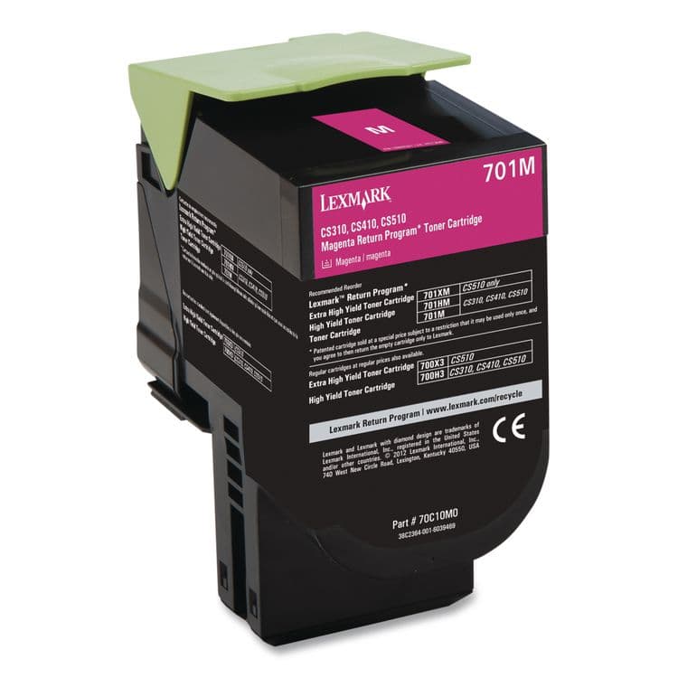 LEXMARK INT'L, . 70C10M0 Return Program Toner, 1,000 Page-Yield, Magenta (LEX70C10M0) thumbnail 2
