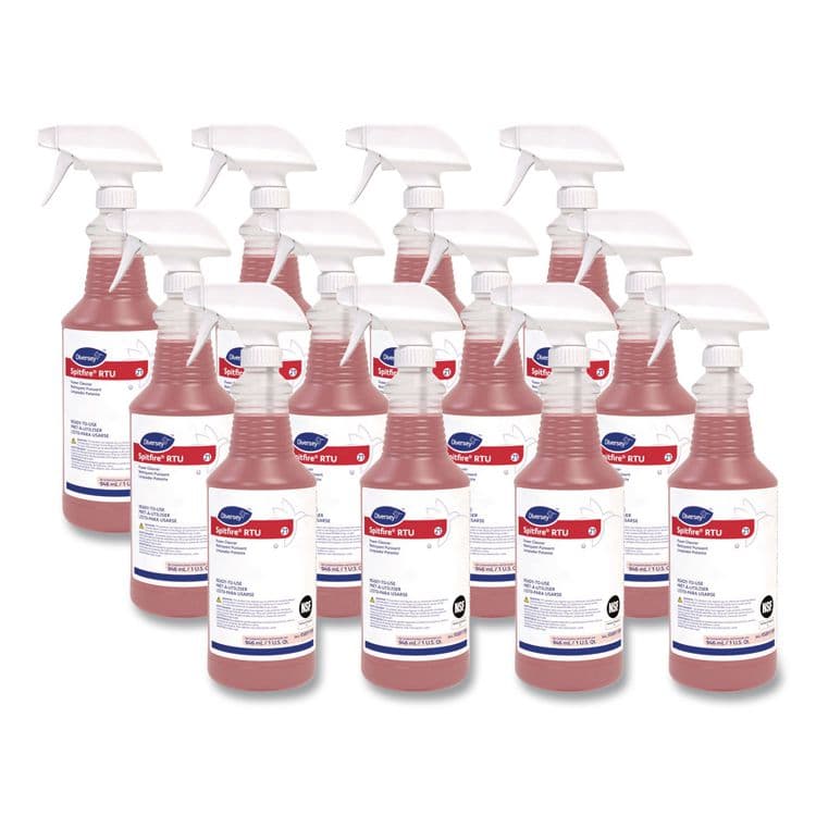 DIVERSEY Spitfire Power Cleaner, Liquid, Fresh Pine Scent, 32 oz Spray Bottle, 12/Carton (DVO95891789)